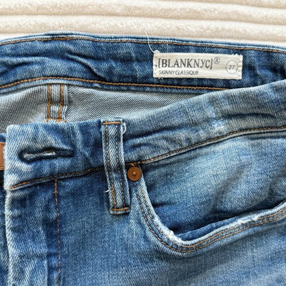 Blank NYC Size 27 Medium Wash Denim Jeans - Picture 2 of 5
